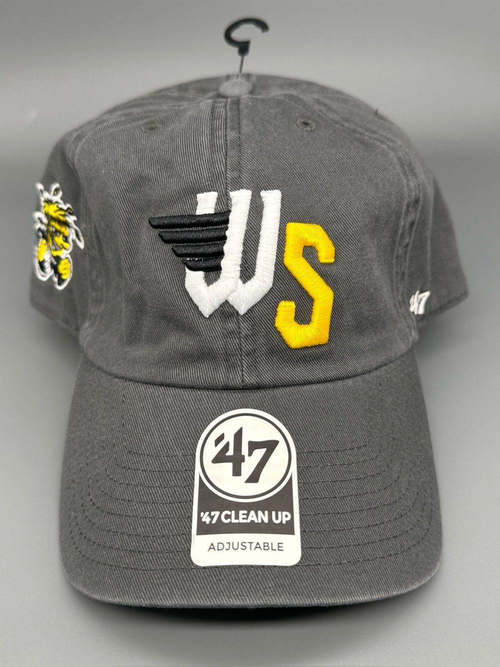 Wichita Wind Surge x Wichita State Shockers ‘47 Clean Up Adjustable Grey Hat Cap